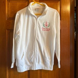 Woman’s Door County Wisconsin zipped light weight sweatshirt.